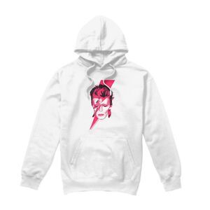 David Bowie Mens Aladdin Sane Hoodie / White